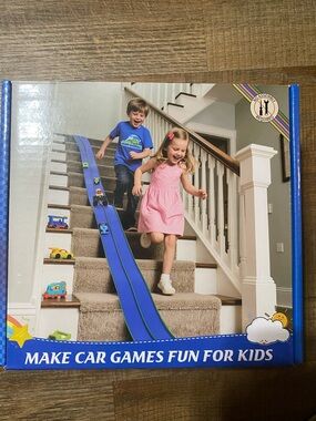 15Ft Flexible Race Car Track for Kids with Suction Cups (Orange)